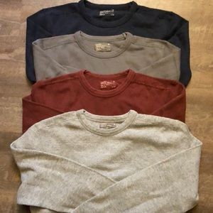 J. Crew Men’s Long Sleeve Thermal Shirts Lot of 4 Medium